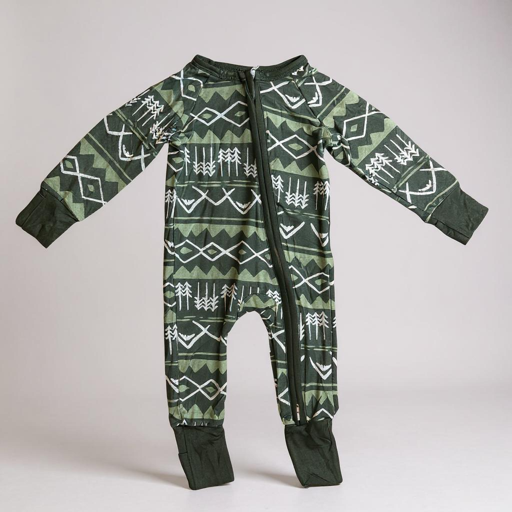 Green Mountain Bamboo Zippy Pajamas - Eco-Friendly Kids Sleepwea