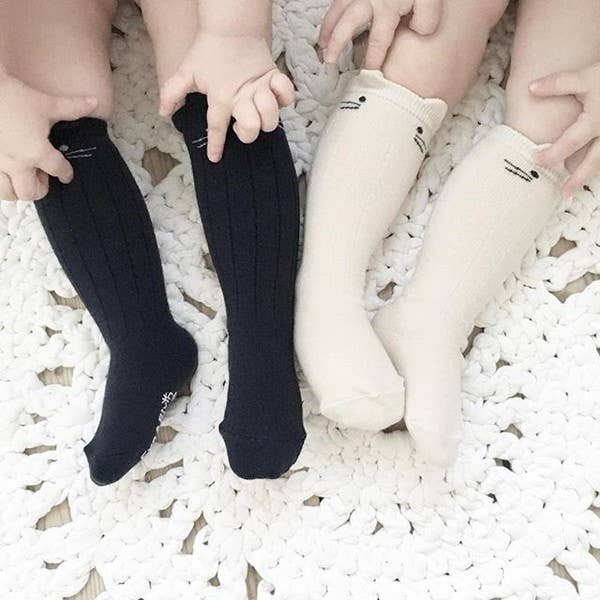 Nero Cat Knee Socks- Pink