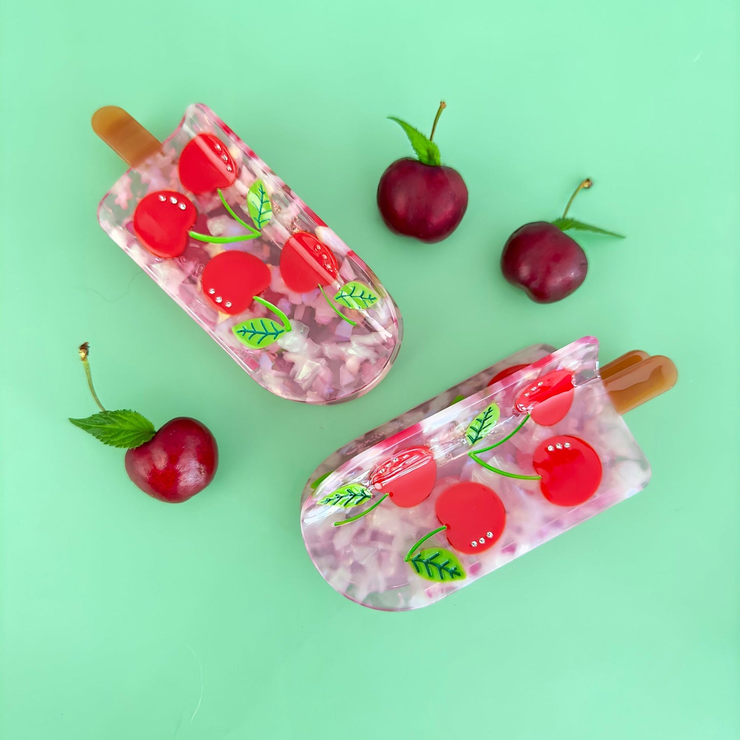 Cherry Popsicle Hair Claw