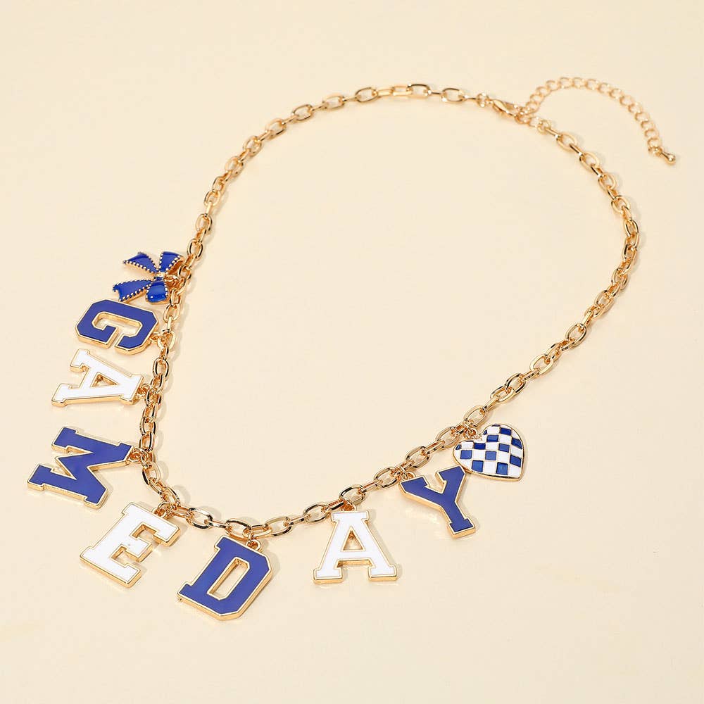 GAME DAY Letter Charm Station Necklace