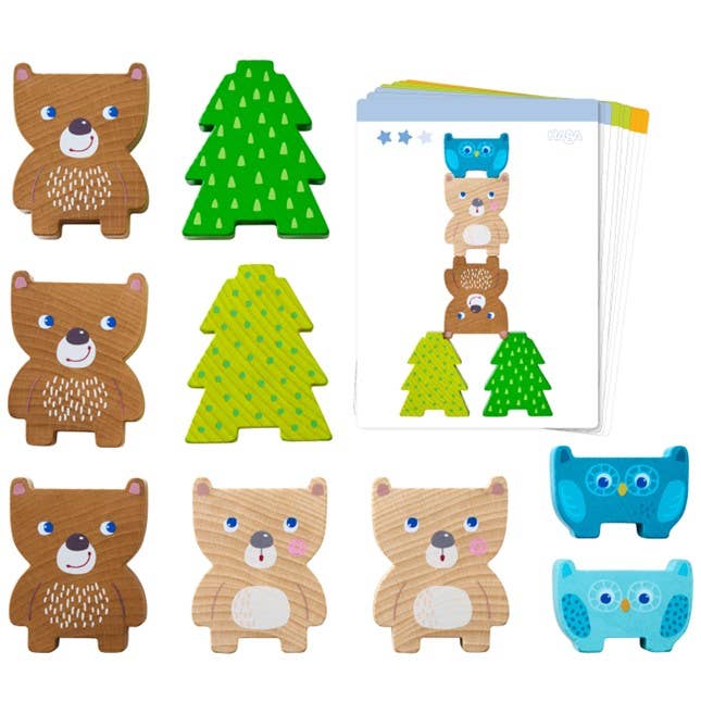 Forest Friends Wooden Stacker - Montessori Animal Blocks
