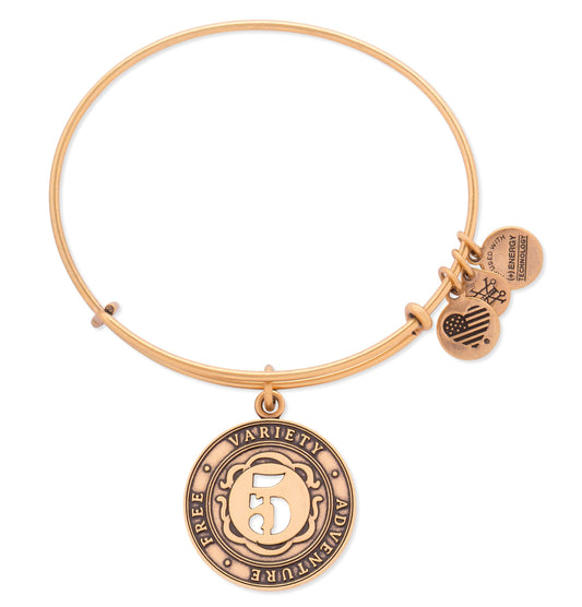 Number 5 Charm Bangle Bracelet | Free, Variety, and Adventure