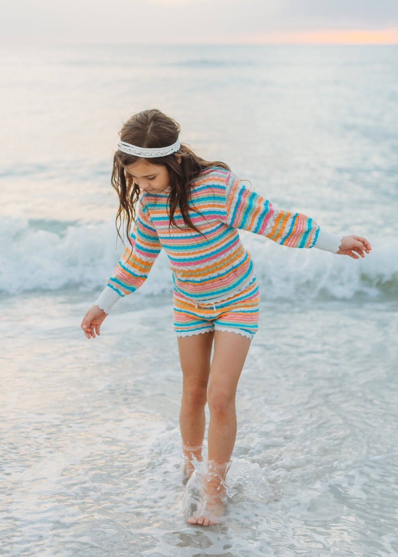 Retro Stripe Knit Sweater