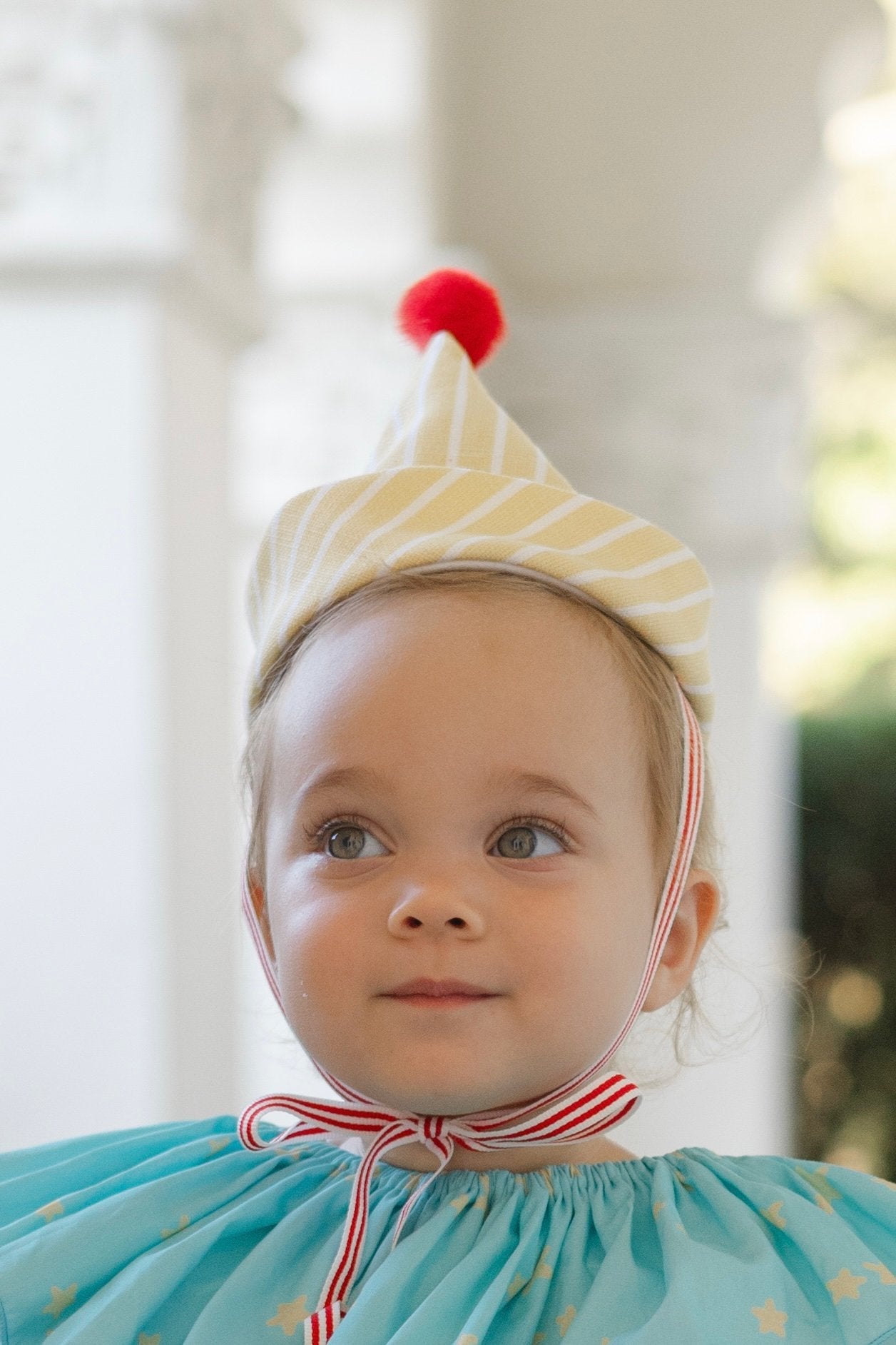 Yellow Linen Party Hat