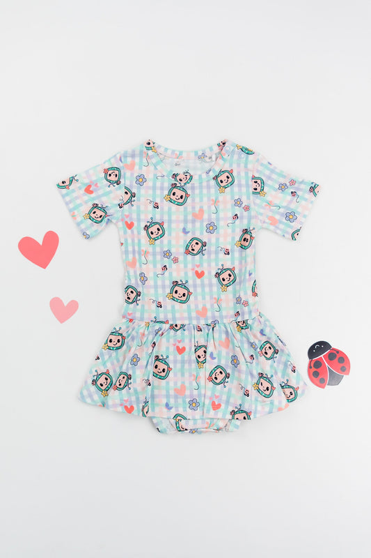 Dream Big Little Co x CoComelon SPRINGTIME MELON DREAM BODYSUIT DRESS