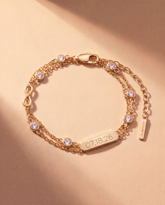 Infinity Chain Double Strand Bracelet