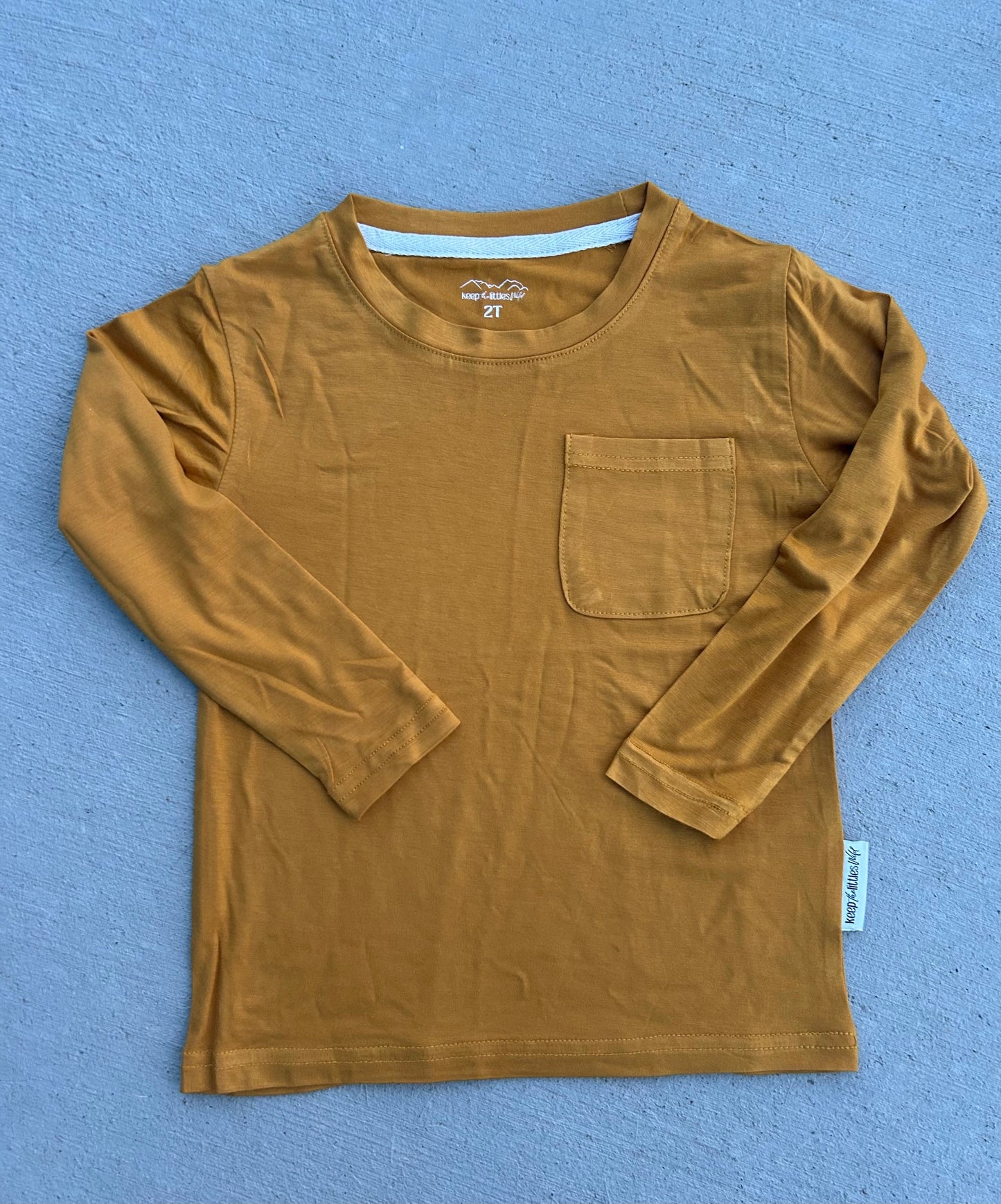 Bamboo long sleeve-burnt orange