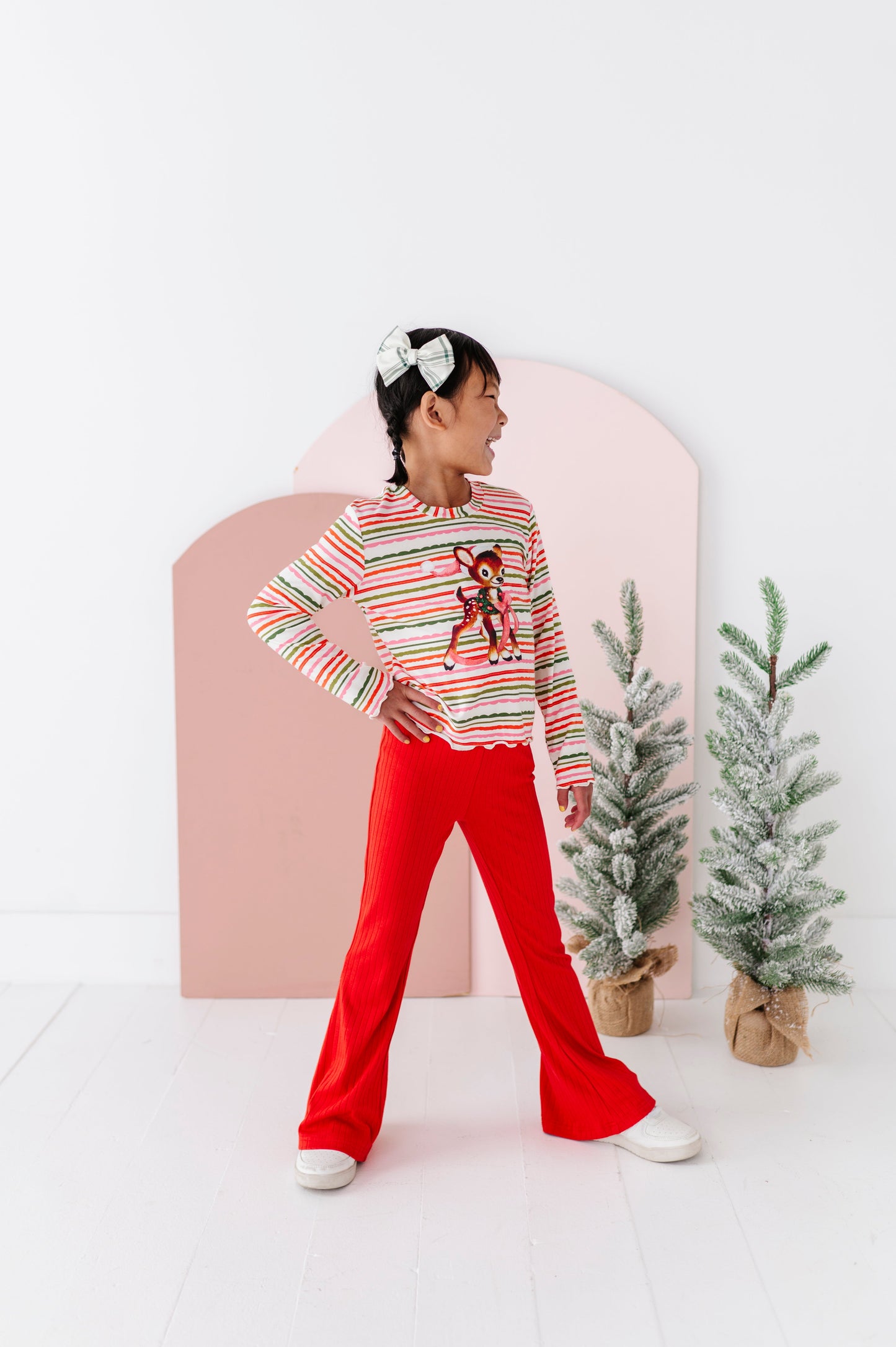 Vintage Reindeer | Bamboo Long Sleeve Shirt