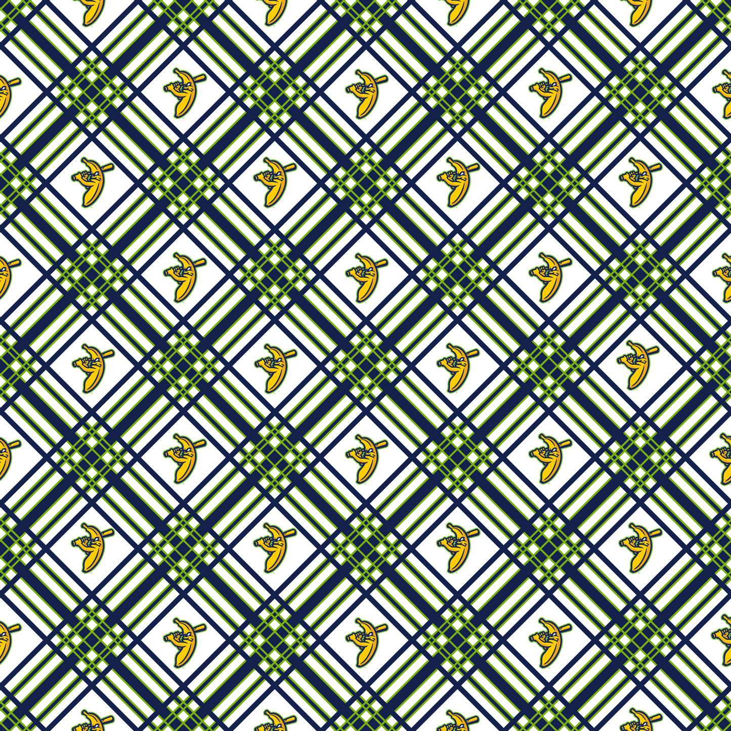 Peaz N’ Carrots X Savannah Bananas Official Licensed Baby and Toddler Double Zip Footies in Banana Plaid™