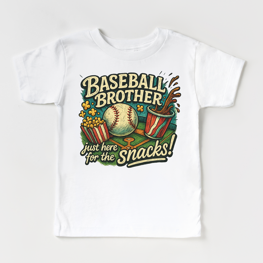 Baseball Brother I'm Here For The Snacks Shirt - Baseball Tee