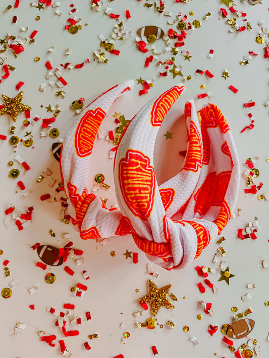 White Kingdom Knotted Headband for Girls and women