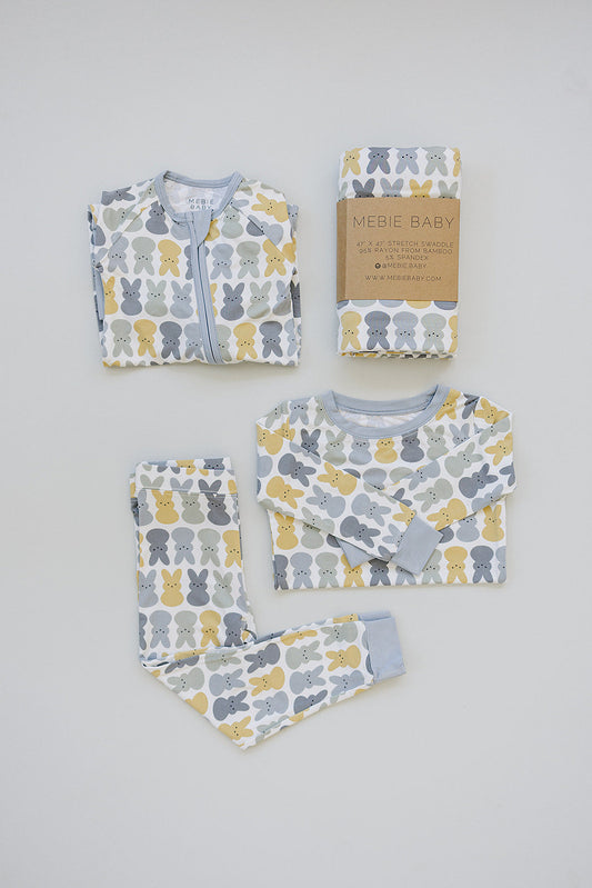 Dusty Blue Peep Bamboo Cozy Set