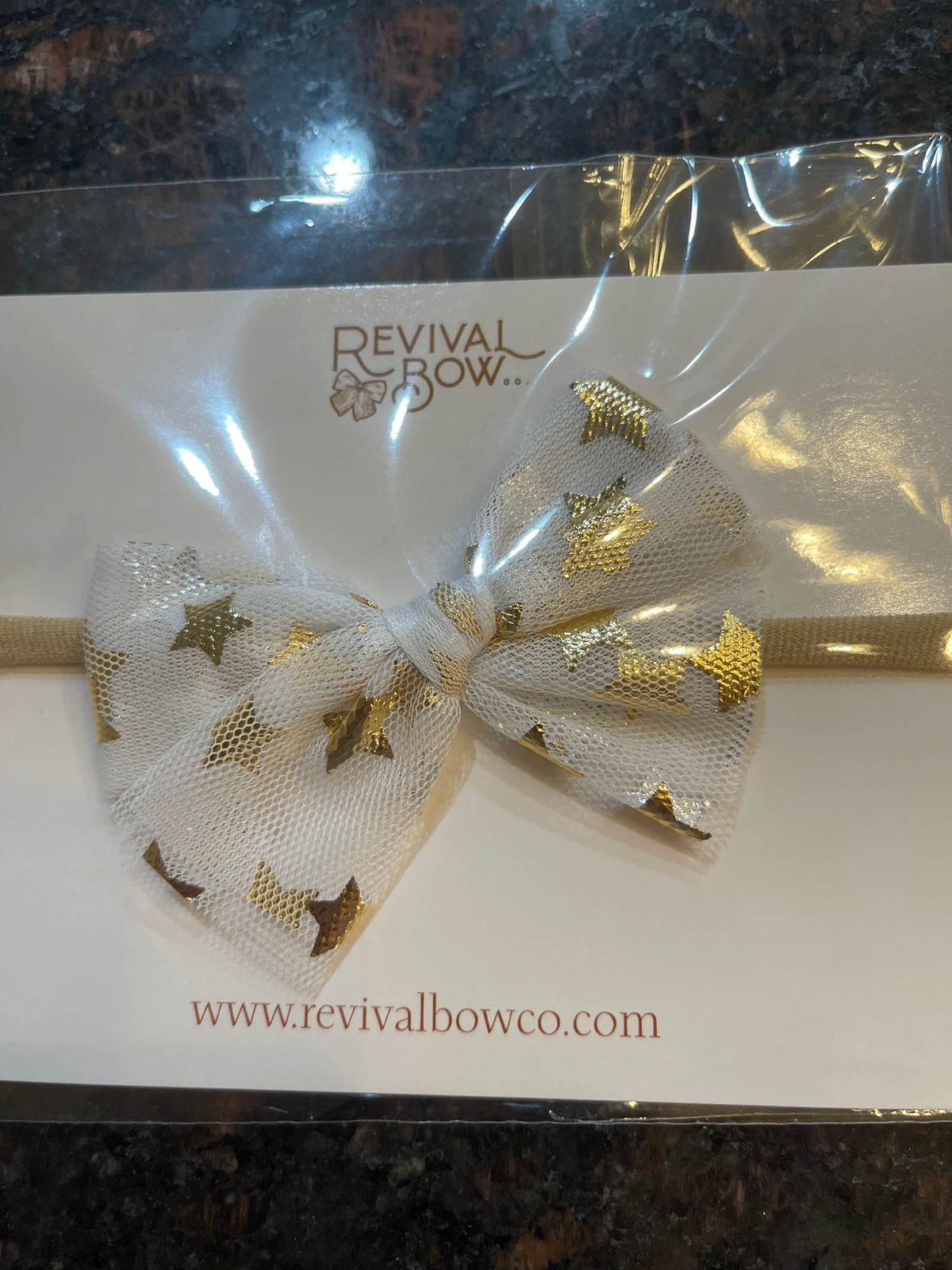 Tulle Bow• Gold Stars