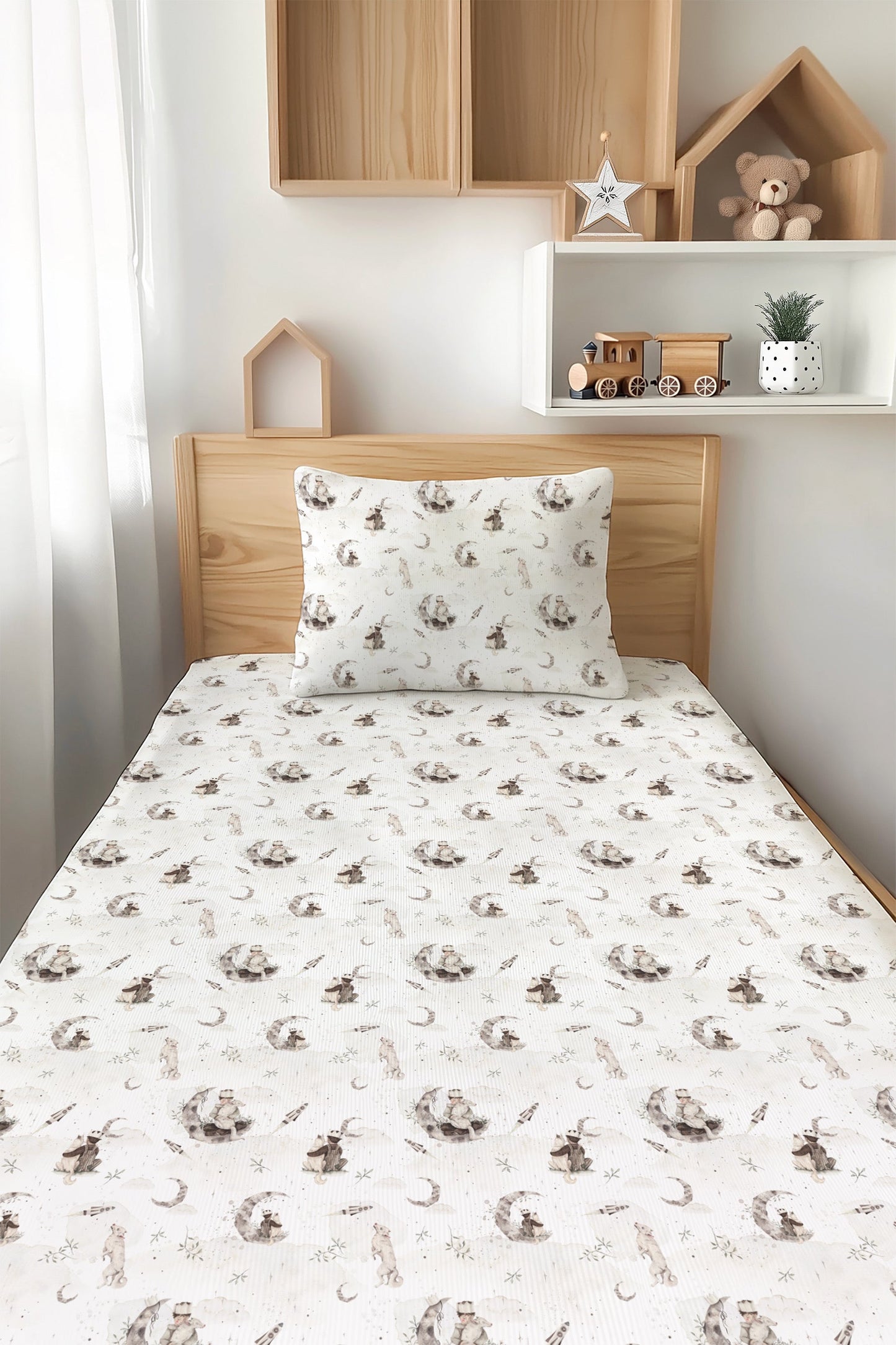 Celestie Bestie Twin Fitted Sheet and Pillowcase Set BDLJ