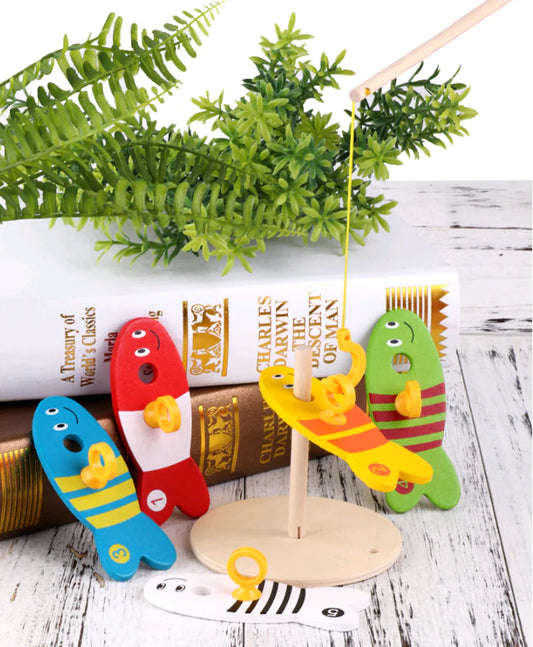Wooden Fishing Toy Set for Kids - Educational Play
