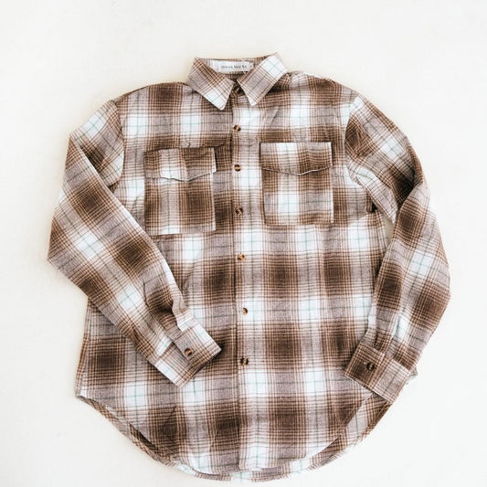 Lightweight Brown Flannel - Adult