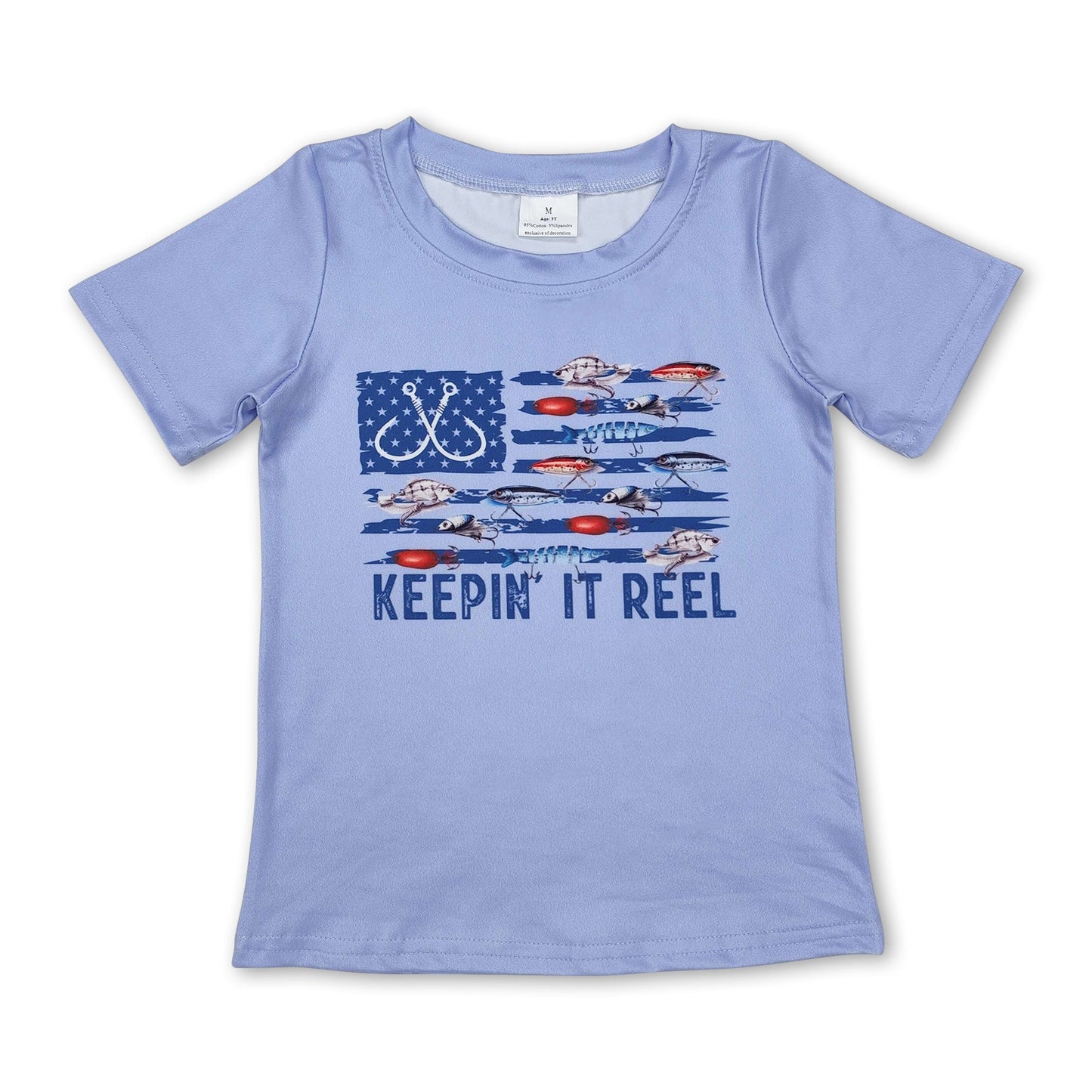 Keeping it Reel short sleeve lure fishing boy shirt