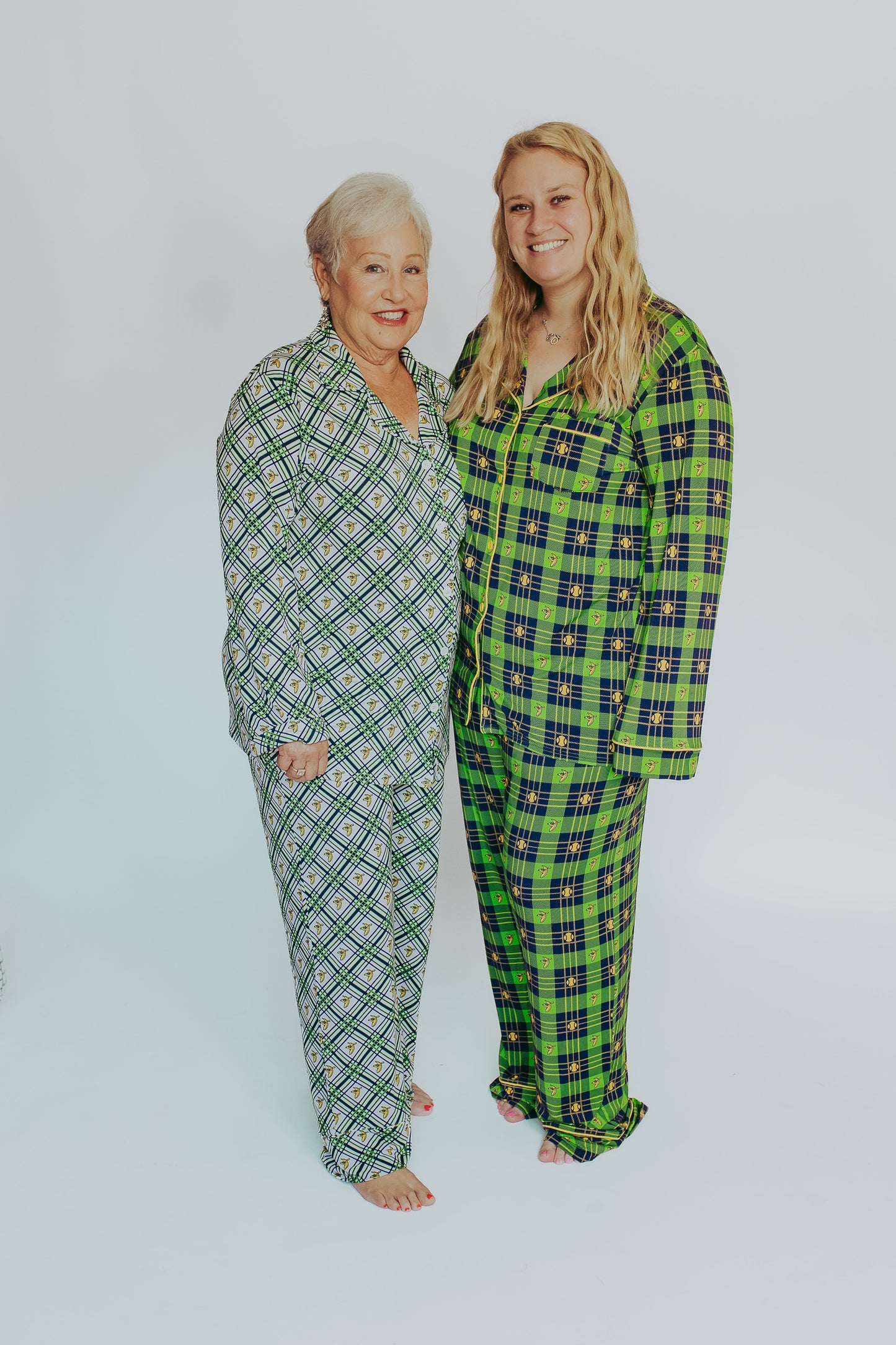 Peaz N’ Carrots X Savannah Bananas Official Licensed Adult Unisex Button Down Top in Banana Tartan™