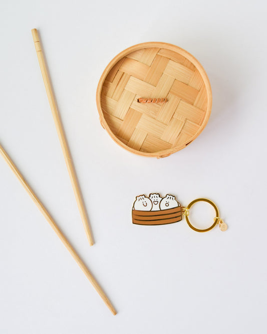 Bao Dumpling Basket Keychain