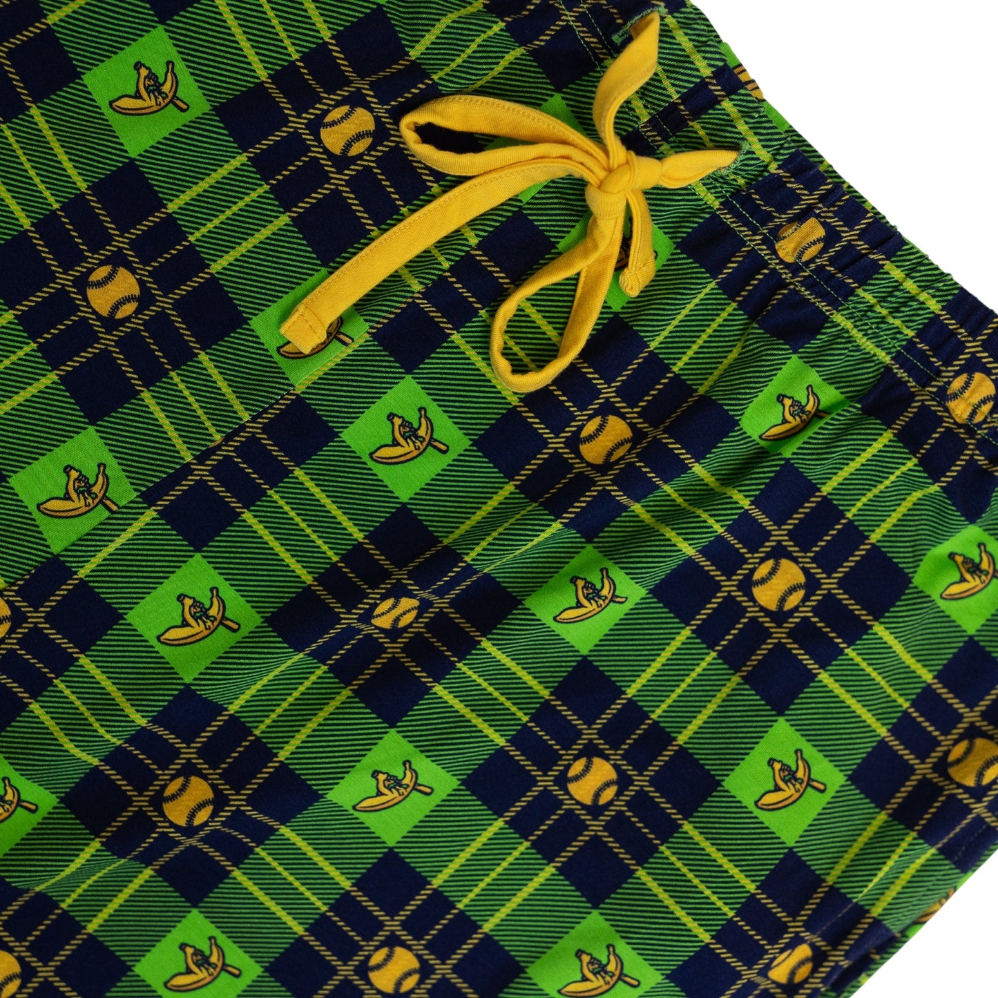 Peaz N’ Carrots X Savannah Bananas Official Licensed Adult Unisex Drawstring Pants in Banana Tartan™