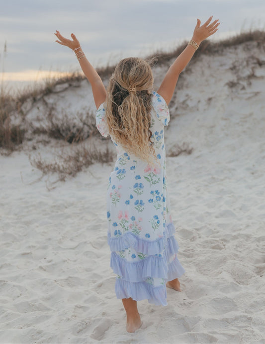 Bella Dainty Floral Ruffles Dress