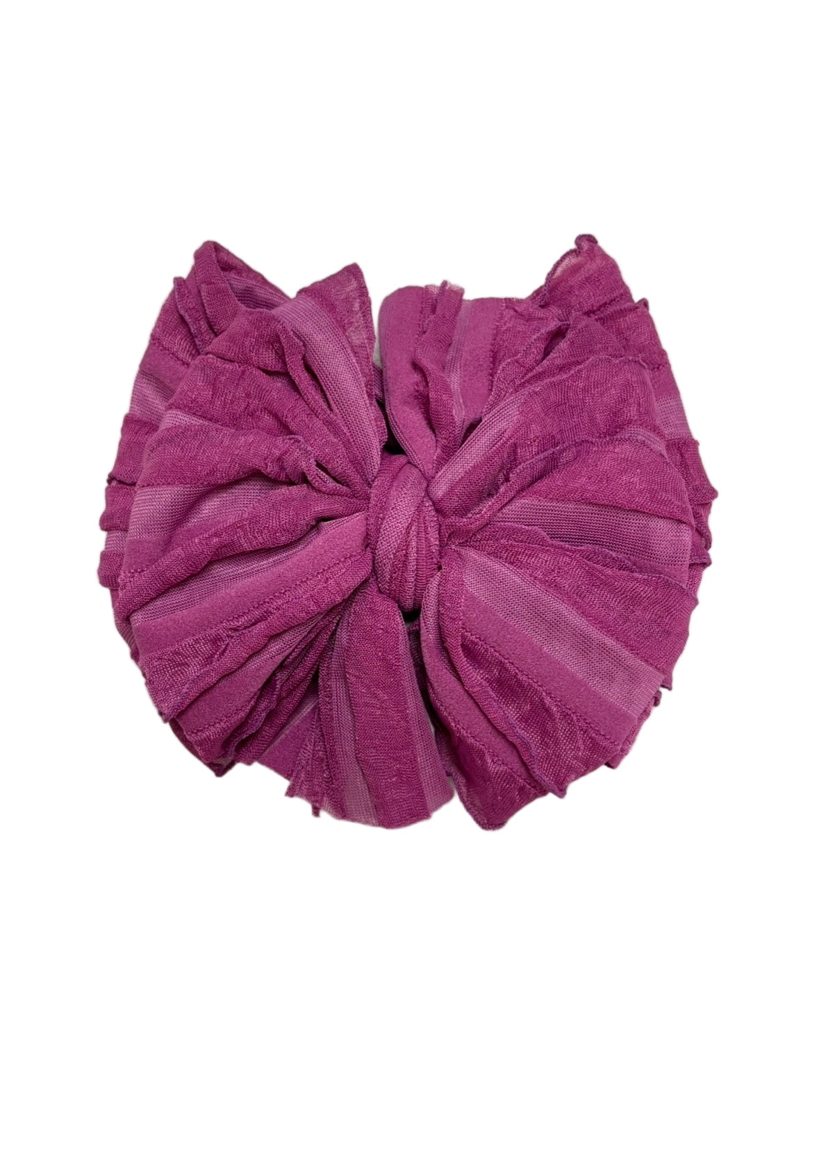 Ruffled Headband- Berry