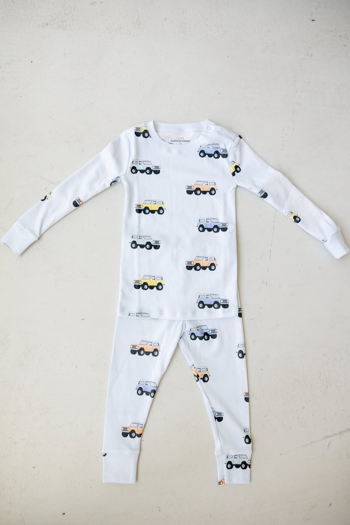bronco long sleeve pajama set
