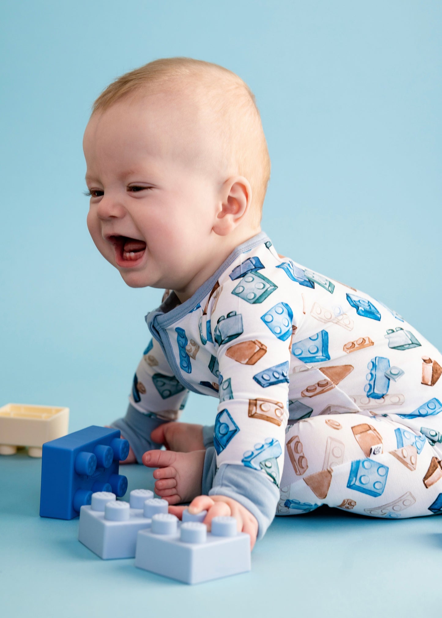 Block Party (Blue) Romper BDLJ