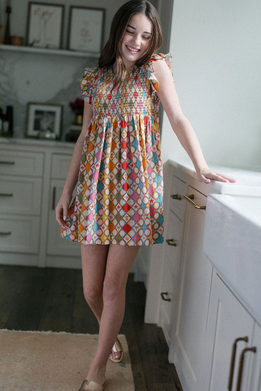 Olive Smocked Dress