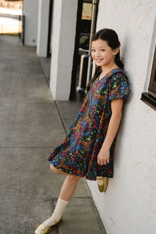 Girls Penelope Dress - Ditzy Floral - final sale