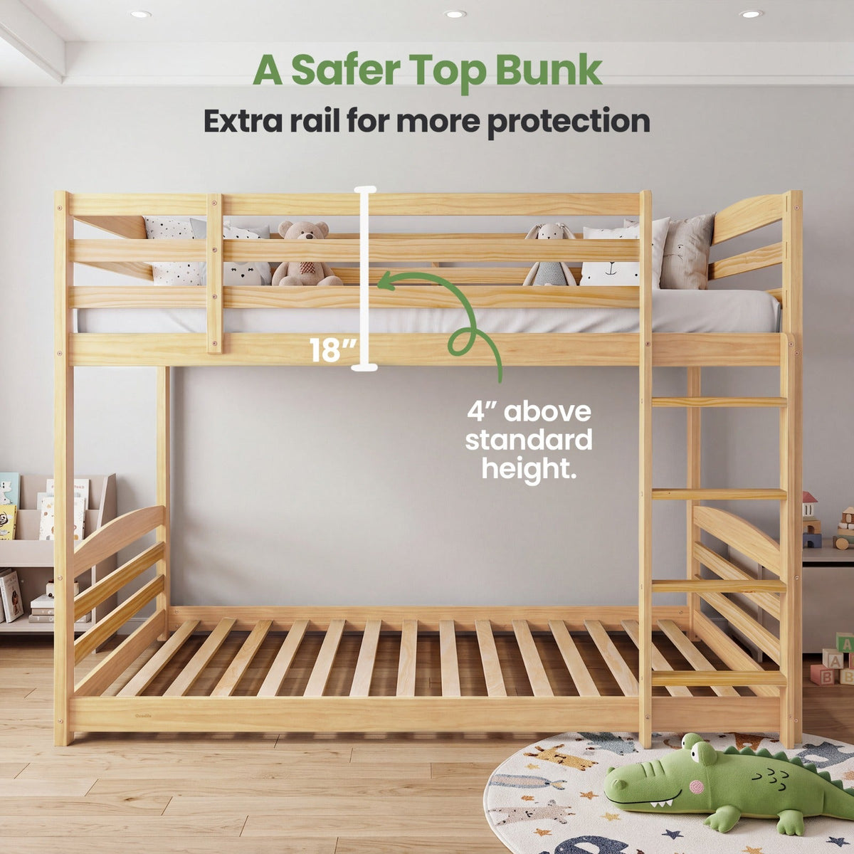 Solid Wood Kids Bunk Bed