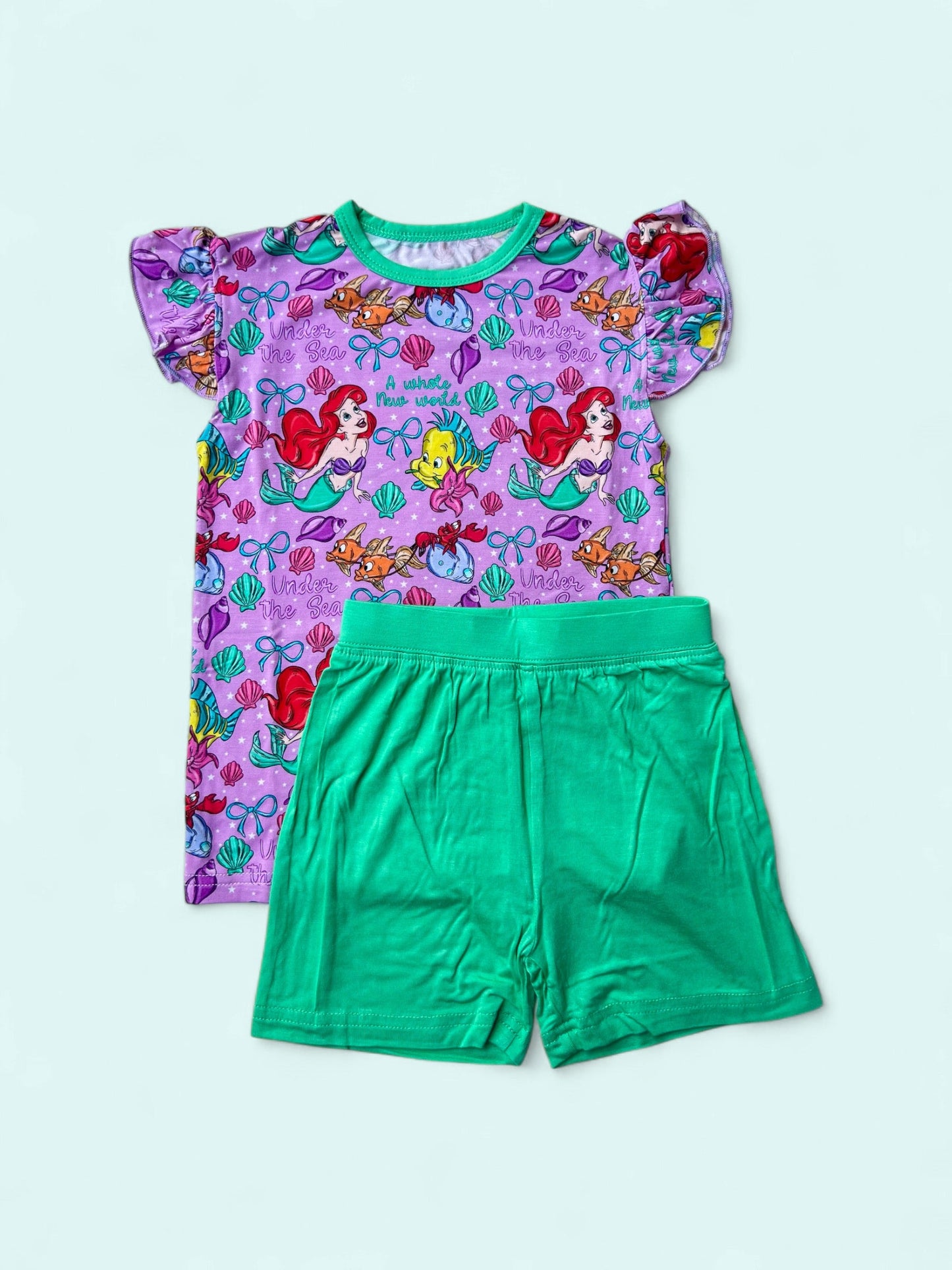 Under The Sea Flutter Sleeve Short Set