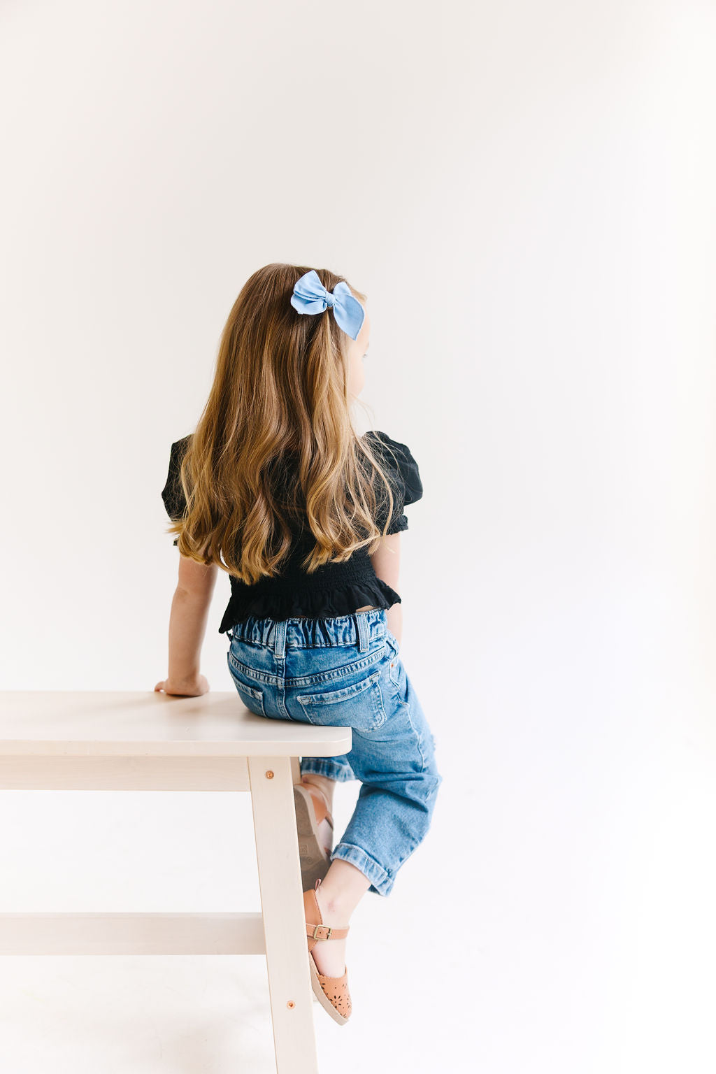 Blue Solid Small Bow