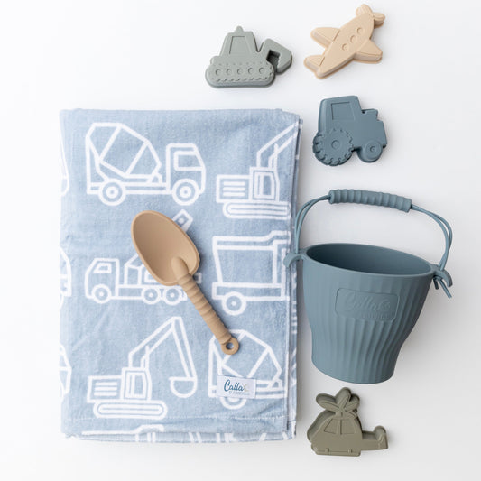 The Kenzie Beach Towel - Trucks & Diggers