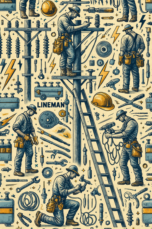 Lineman Hero, Bamboo Two Piece Pajama Set