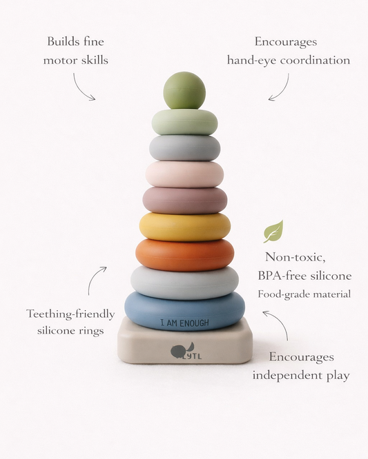 Ring Stacking Toy + Silicone + Sensory Play + Sorting & Montessori | LYTL®️