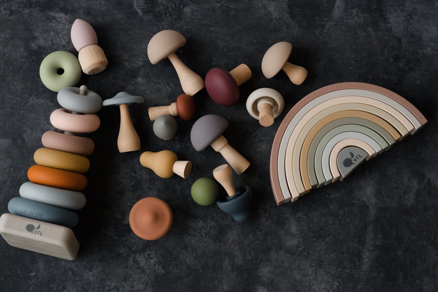 Mushroom Toy | Wood & Silicone + Imaginative + Montessori | LYTL®️