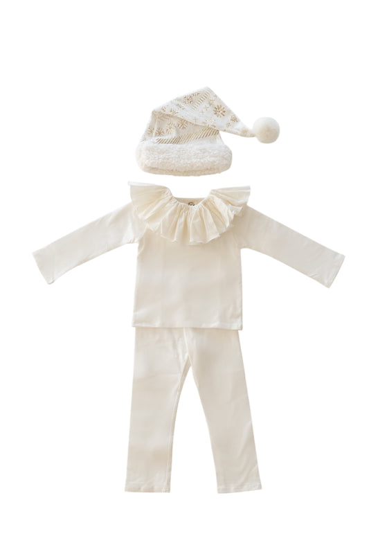 White Holiday Elf Pajama Costume