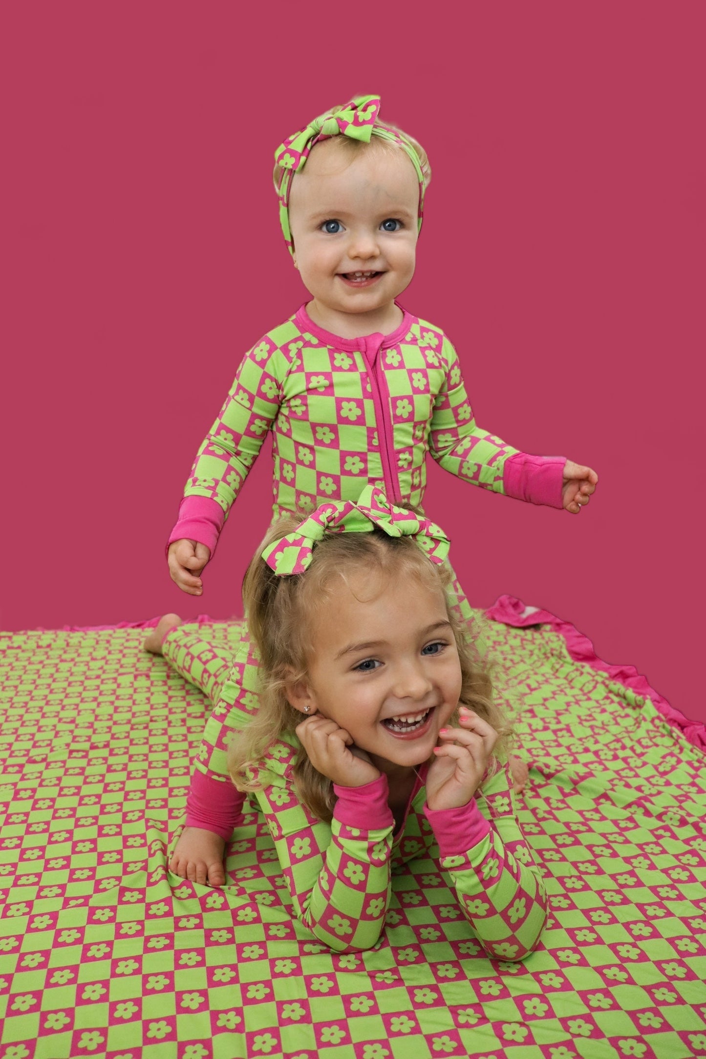 WILD DAISY CHECKERS DREAM ROMPER