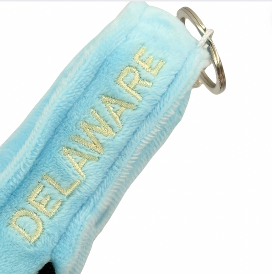 Delaware Bag Charm Mini Plush – 4-Inch Travel Accessory | Stuffed States USA