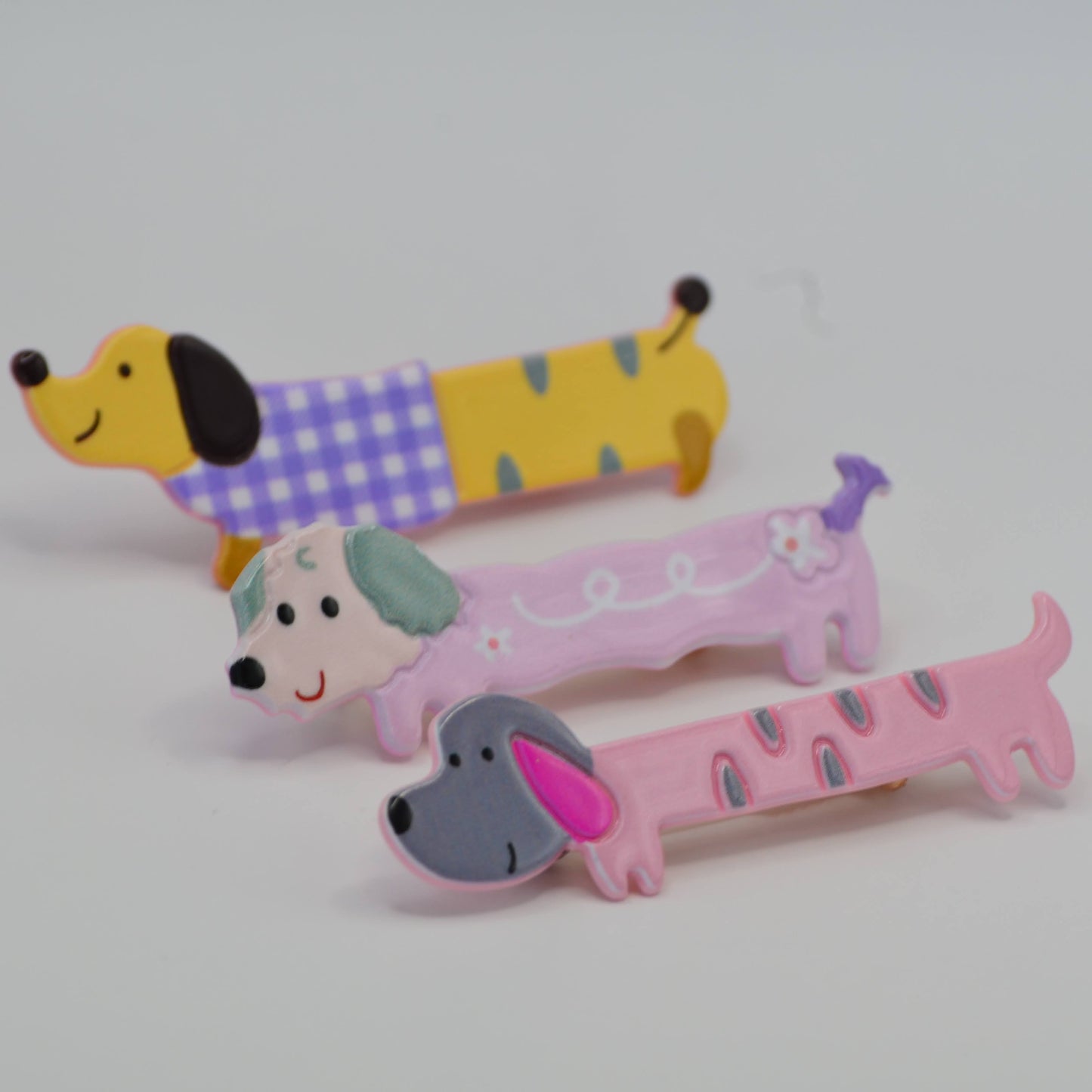 Cute Puppy Dog Hair Clips (Set of 3)