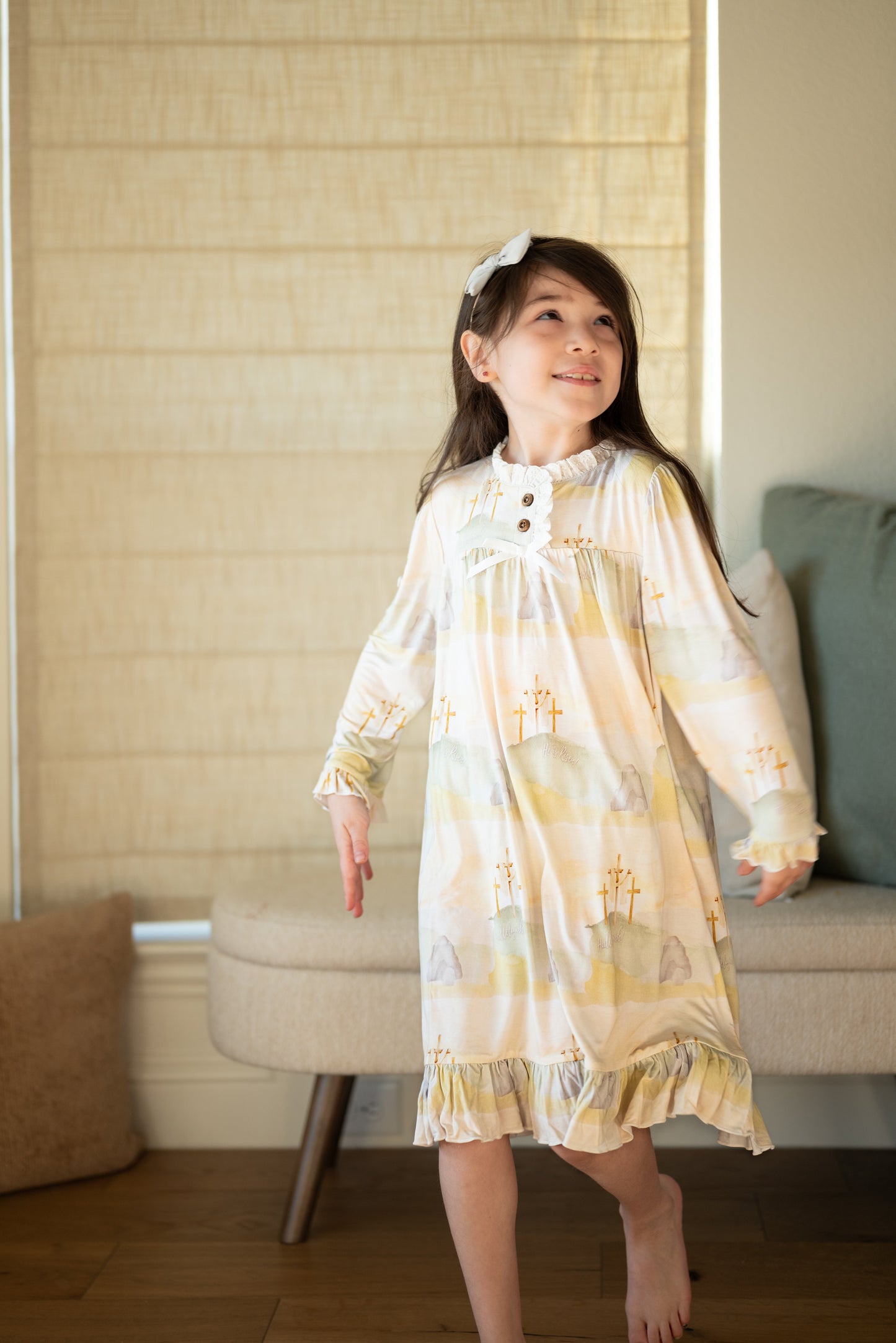 He Is Risen Long Sleeve Morning Gown