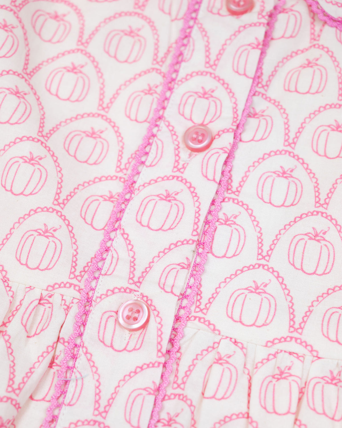 Pumpkin Scallop Print Dress- FINAL SALE