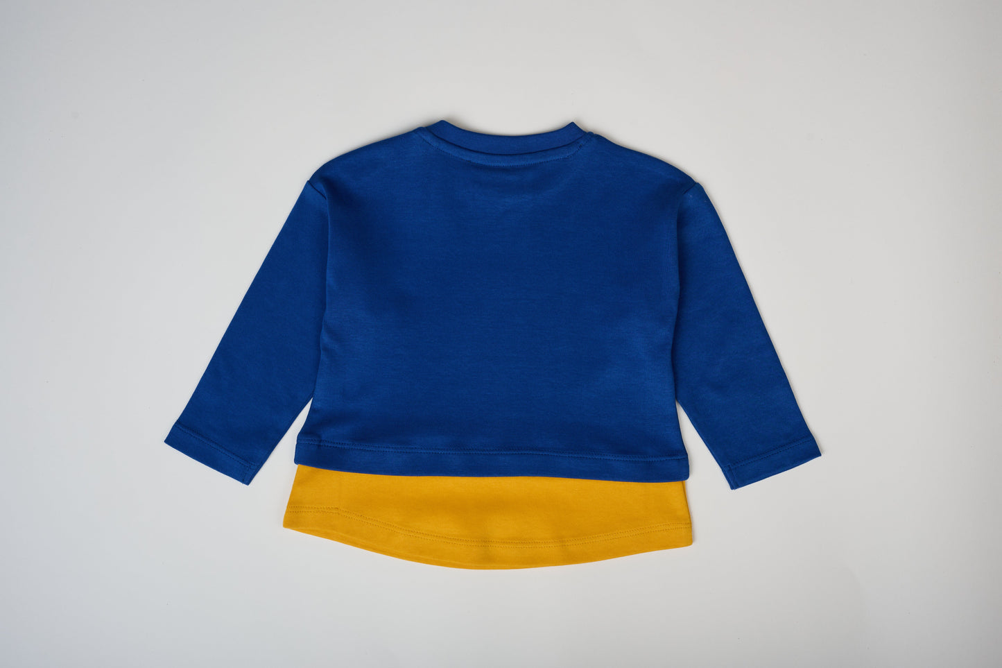 Long Sleeve Blue & Yellow Layered T-shirt