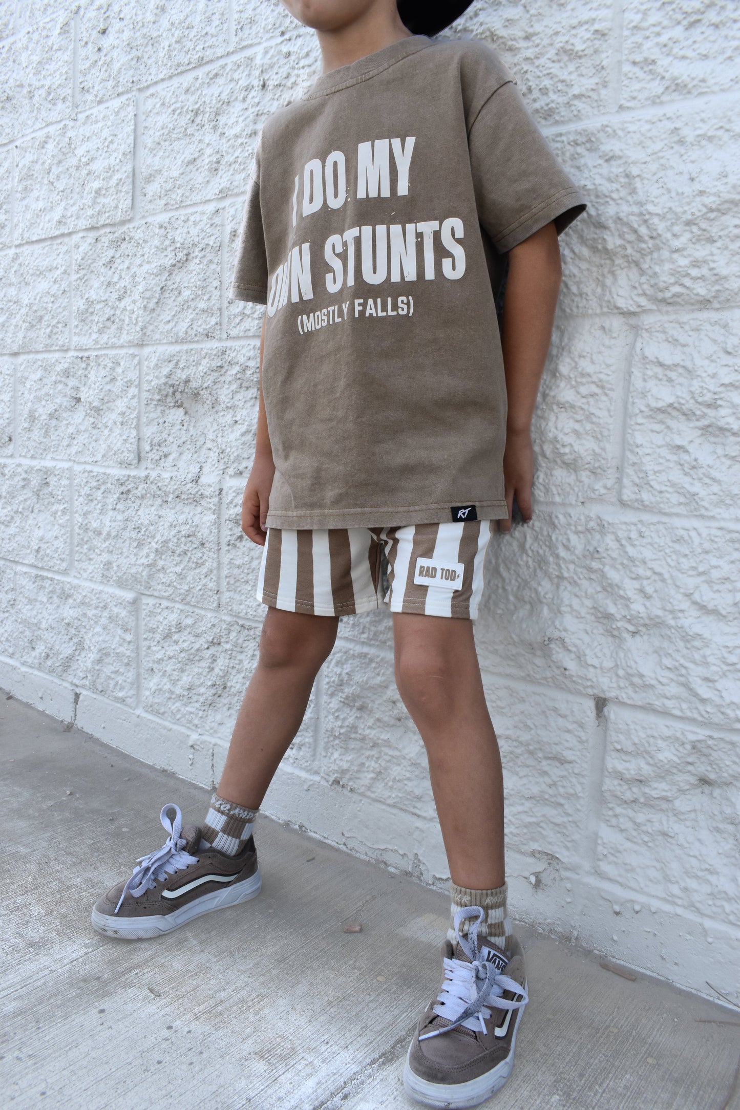 RIVIERA STRIPE SHORTS - ECRU