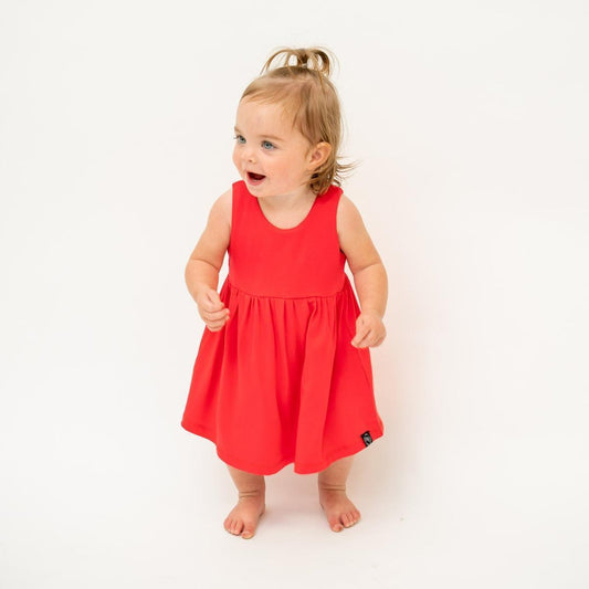 Crescent Moon Dress - Lollipop Red