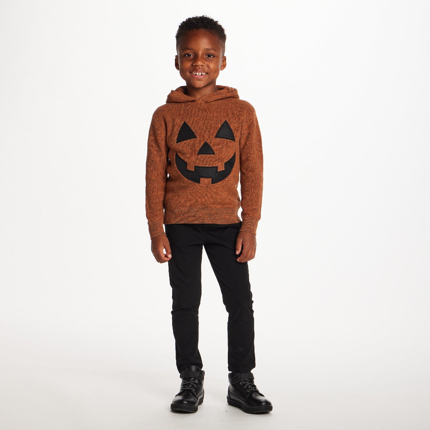 Kids Hooded Sweater | Orange Pumpkin