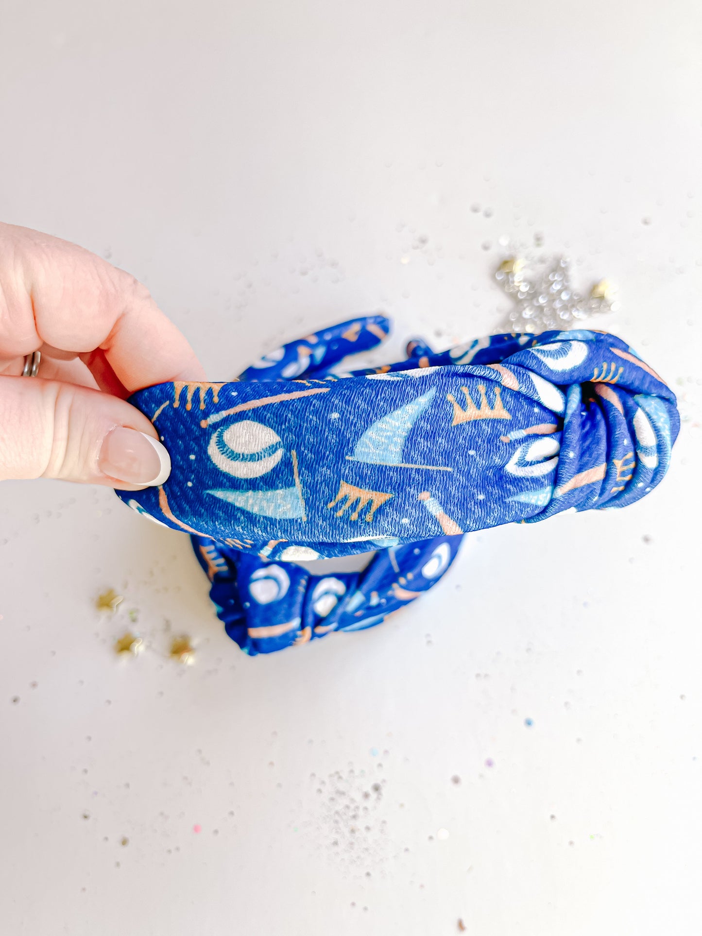 Blue Kansas City Baseball Knotted Headband