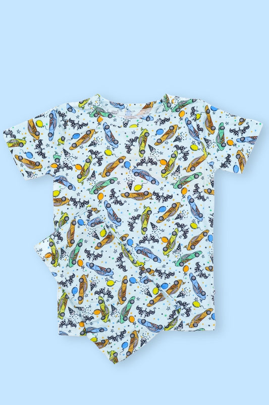 RACING TO MY BIRTHDAY DREAM SHORT SET