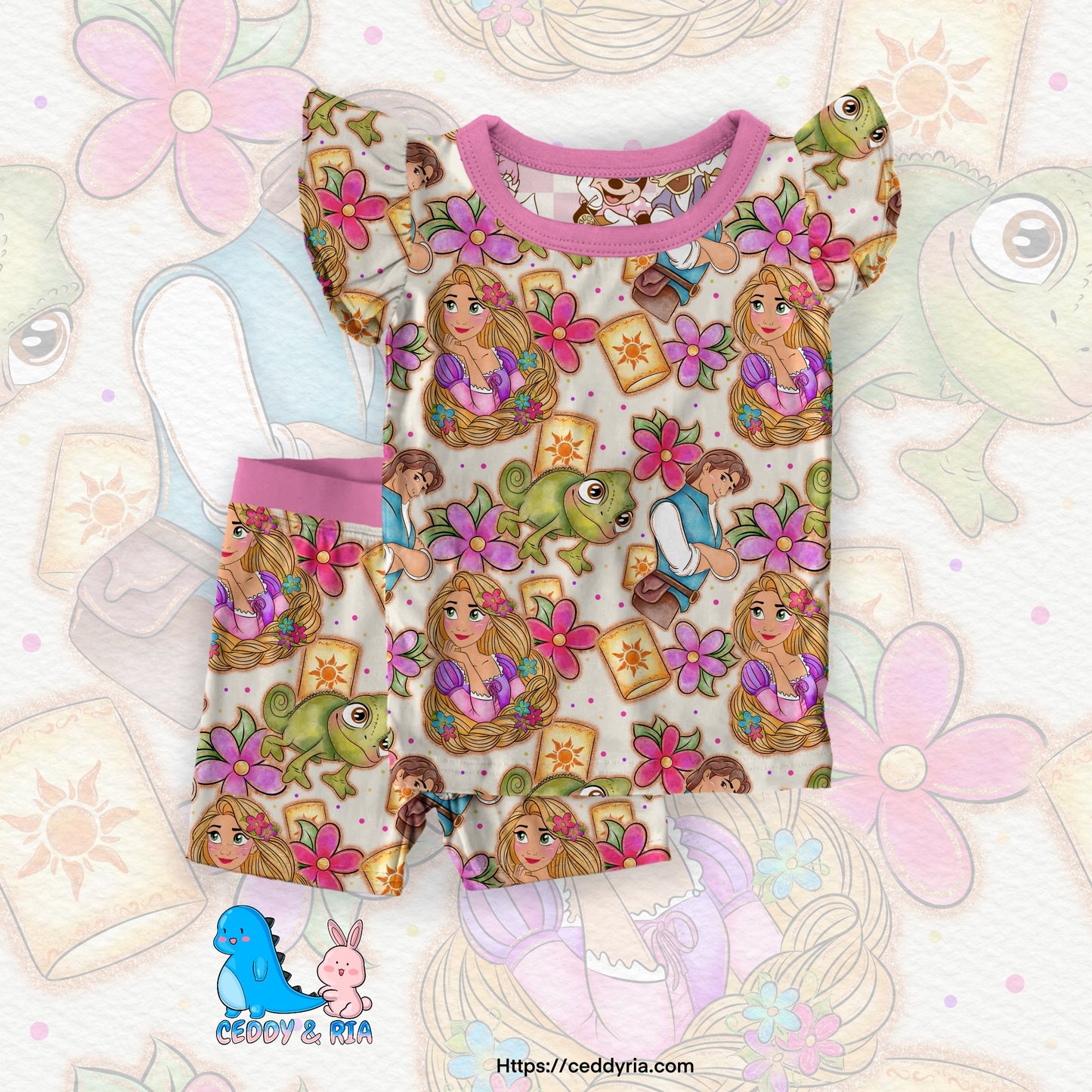 Let Down Your Hair Flutter Sleeve Short Set